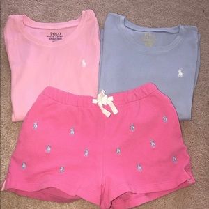 Ralph Lauren Polo tops & shorts for girls